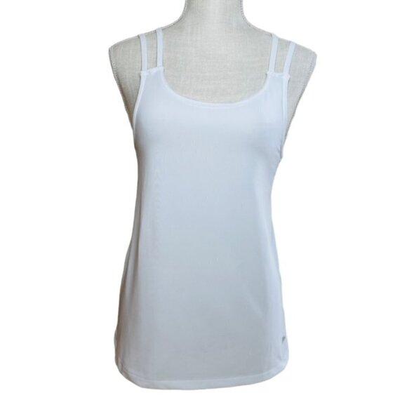 PUMA White Double Strap Tank Top - Size XS - Picture 1 of 4